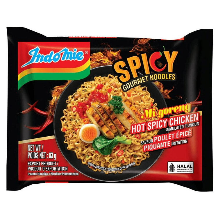 Indomie Mi Goreng Hot Spicy Chicken Noodles 1 each