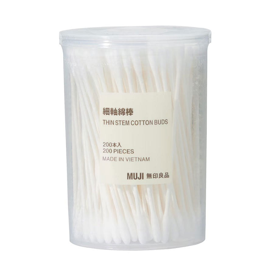 MUJI Thin Stem Cotton Buds 200pcs/ 1 each