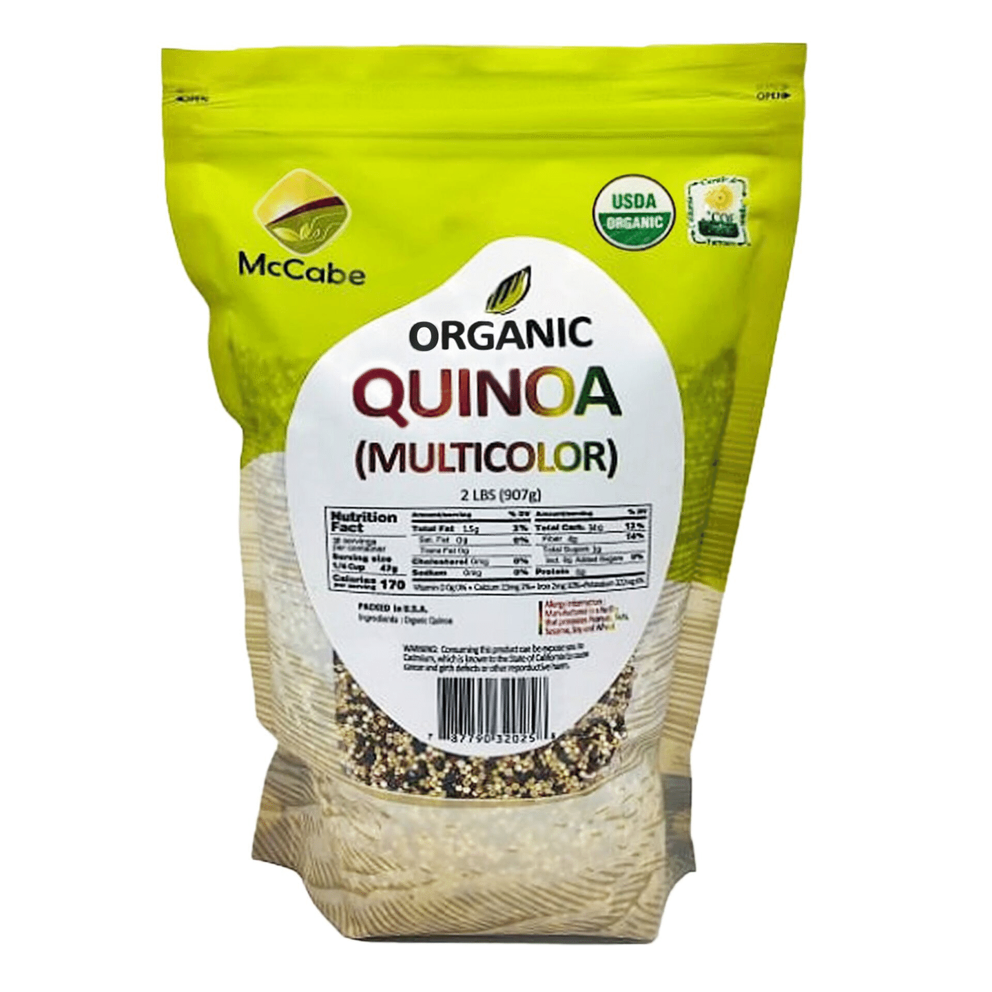 McCabe Organic Multicolor Quinoa, 2-pound, USDA Certified Organic, CCOF Organic 2 ポンド