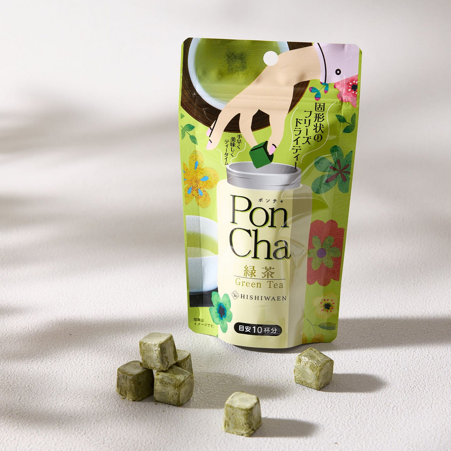 PonCha Ryokucha Green Tea Cubes 19 g
