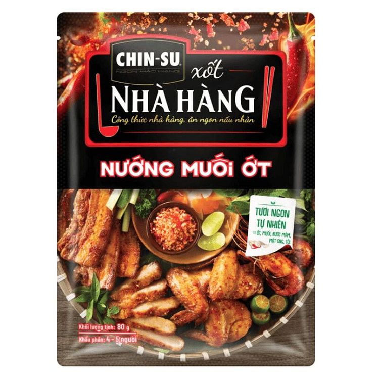 Chin-Su Restaurant Sauce Grilled Salt & Chili 80g 1 each