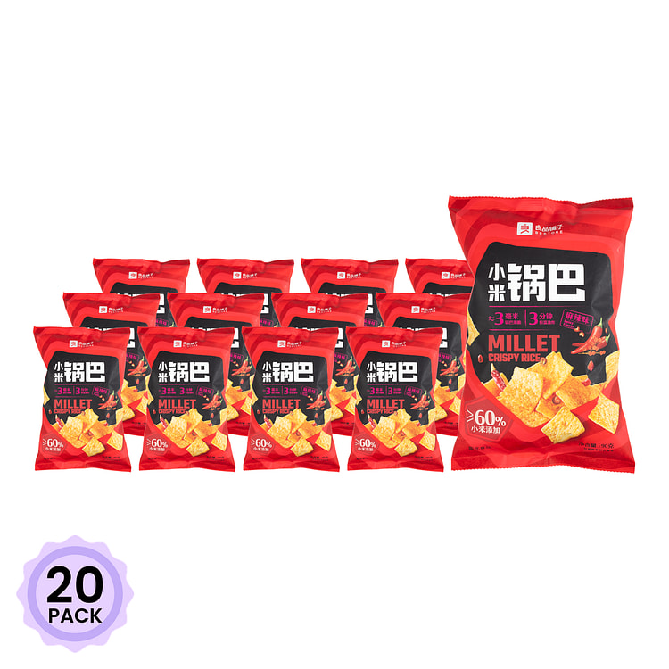 良品铺子 小米锅巴 麻辣味 90 克*20 包