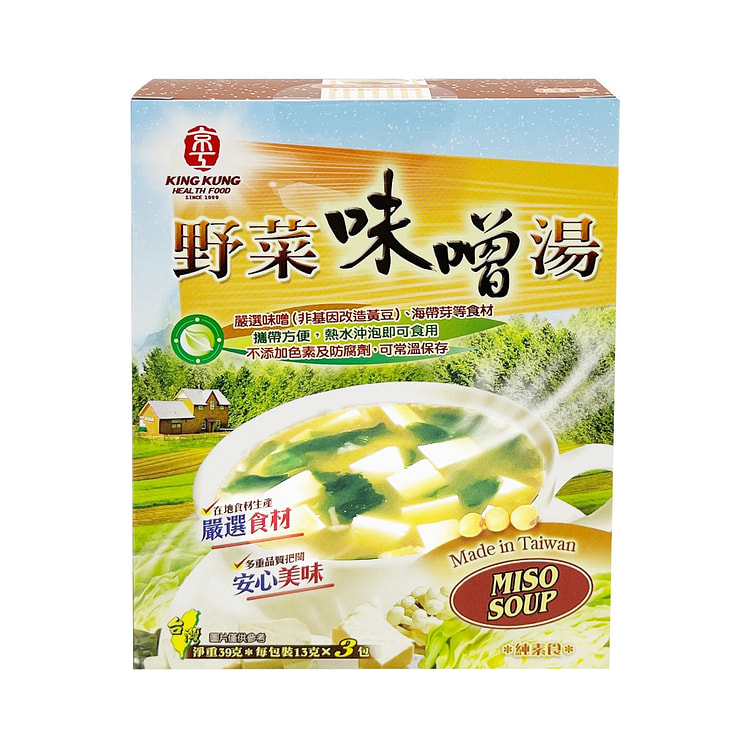 台湾【京工】野菜味噌汤 3入