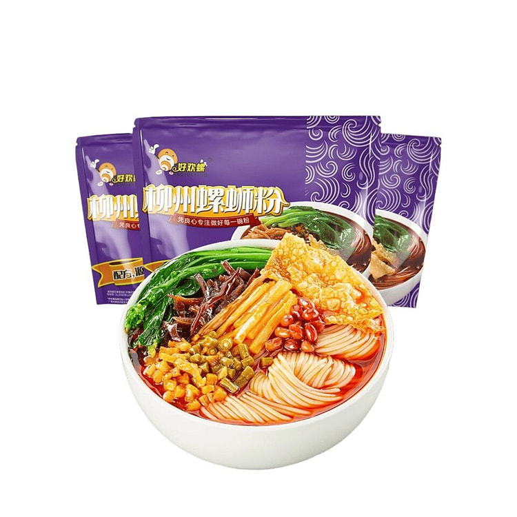 好欢螺蛳粉柳州特产螺狮粉方便速食夜宵300g*3 900 克