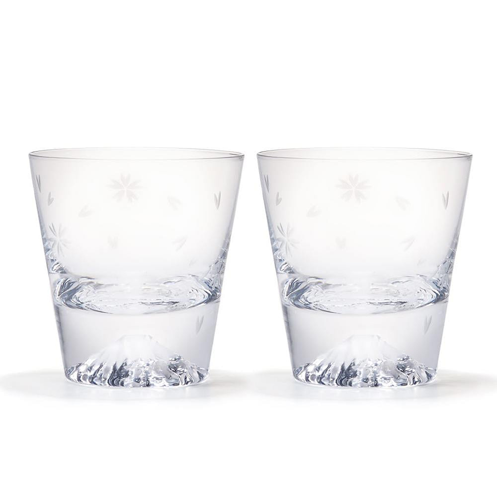 [With Certificate] Tajima glass Handmade Sakura Glass (9fl-oz) 2PCS Made in JP 2 count