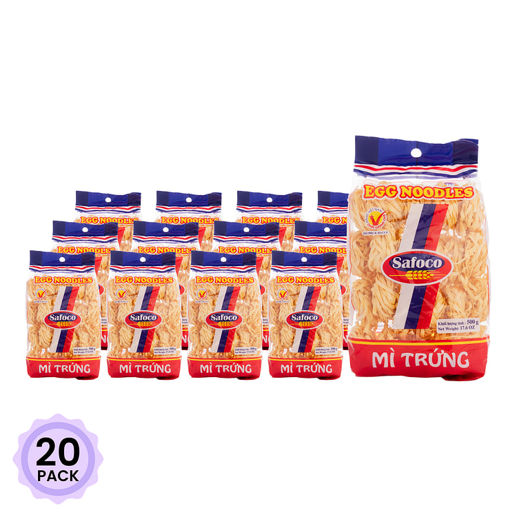 Safoco 粗鸡蛋面 500 克*20 包