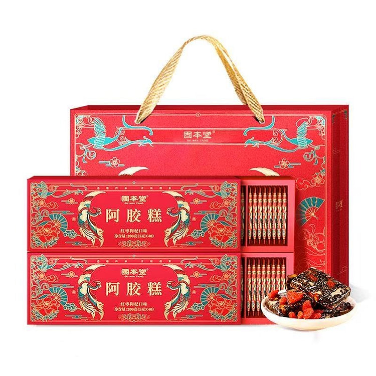 固本堂 阿胶糕 年货 新年过年送礼 200g*2盒 400 克