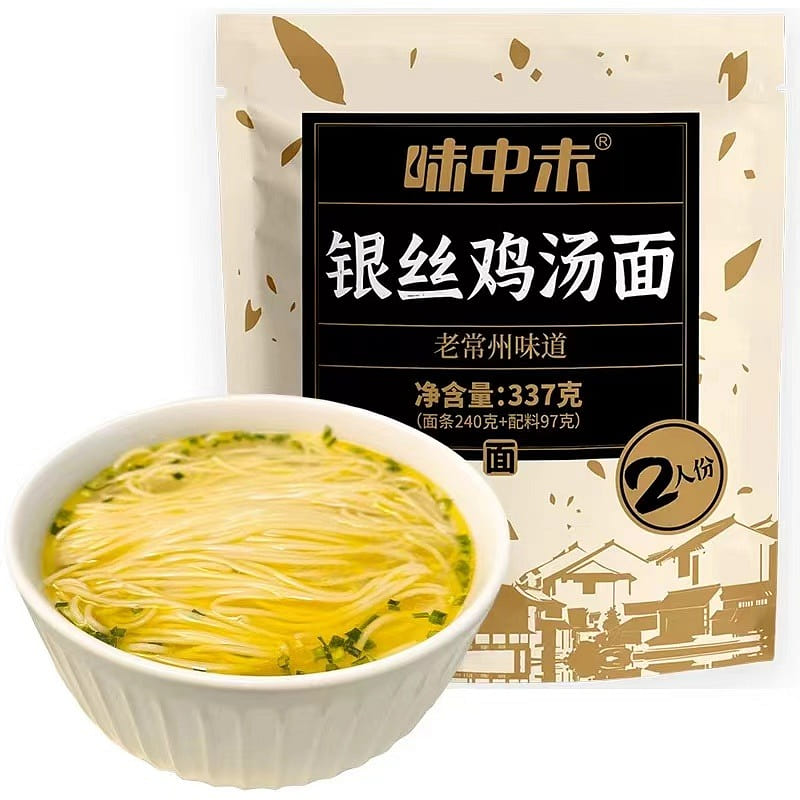 [Weizhongwei] Authentic Suzhou Aozao Noodles with Shredded Chicken Soup 337 g