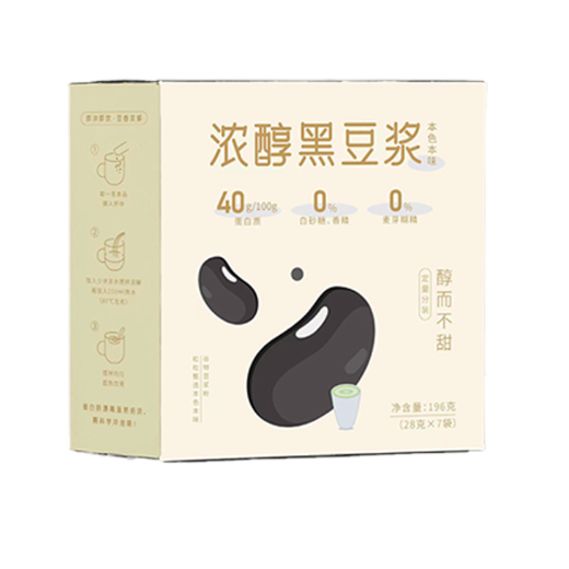 Concentrated black soybean milk, flavor-free white sugar added 196 g