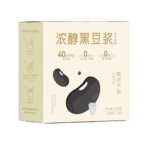 Concentrated black soybean milk, flavor-free white sugar added 196 g