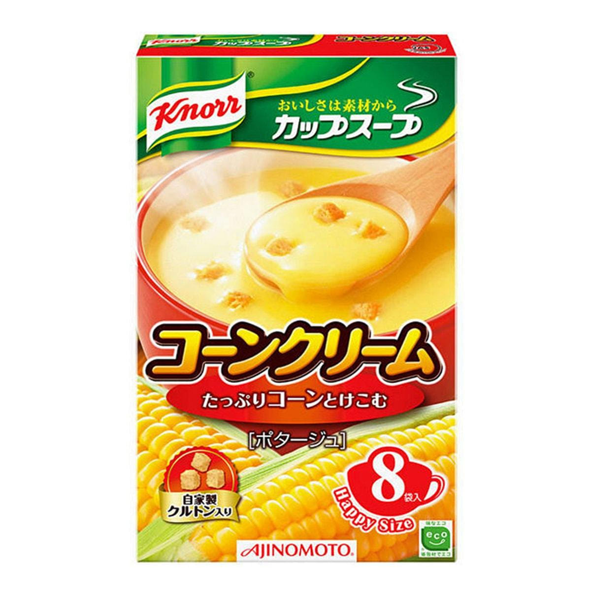 【日本直邮】 AJINOMOTO 味之素 knorr 奶油玉米浓汤速食汤 玉米汤 8袋入/ 1 份