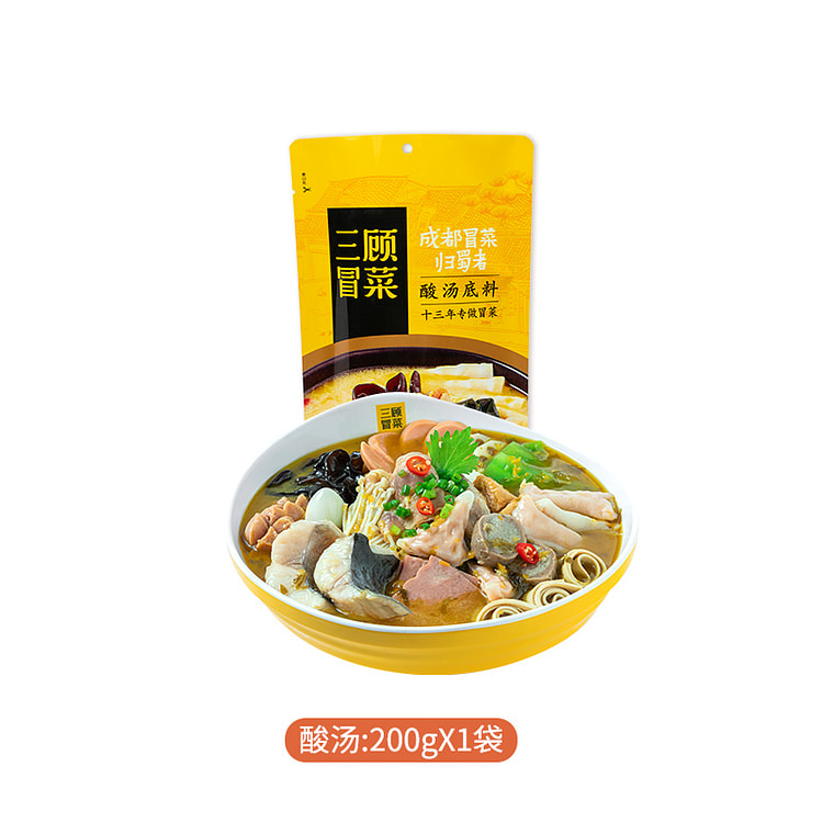 三顾冒菜麻辣烫串串酸汤底料200g*1袋