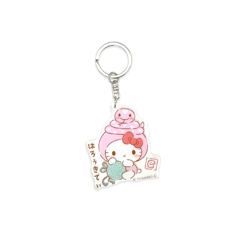 SANRIO三丽鸥 2025蛇年干支系列 亚克力钥匙扣【HelloKitty】