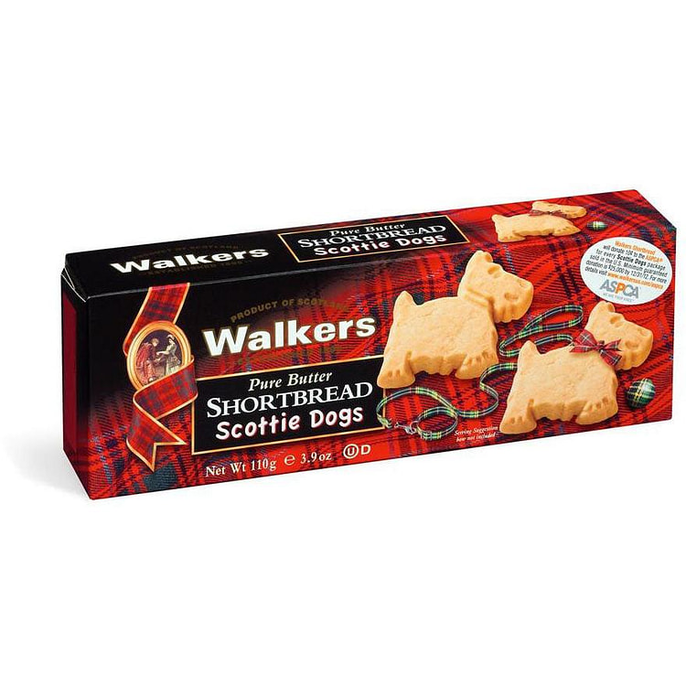 Walkers Shortbread Carton, Scottie Dogs, 3.9oz (110g)