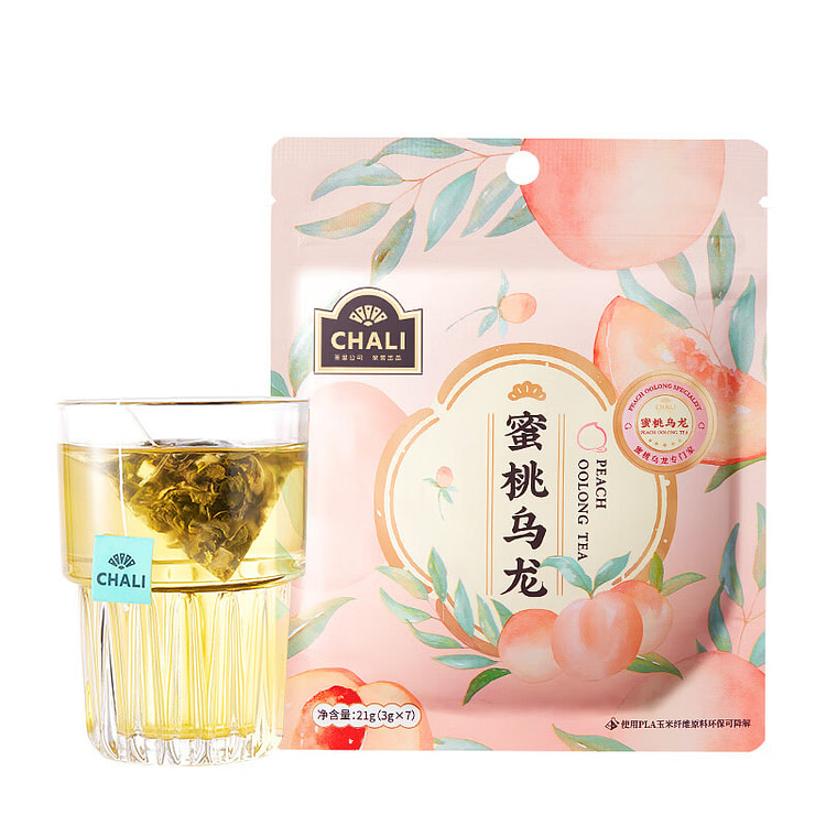 CHALI 冷泡茶 蜜桃乌龙茶 水果茶茶包7包/袋 21 克