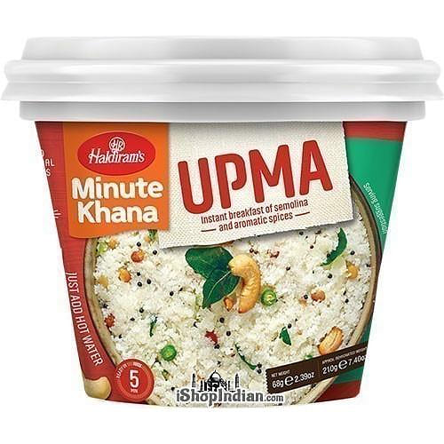Haldiram's Instant Upma - Instant Breakfast of Semolina and Aromatic Spices , 2.39 oz pack 2.39 oz
