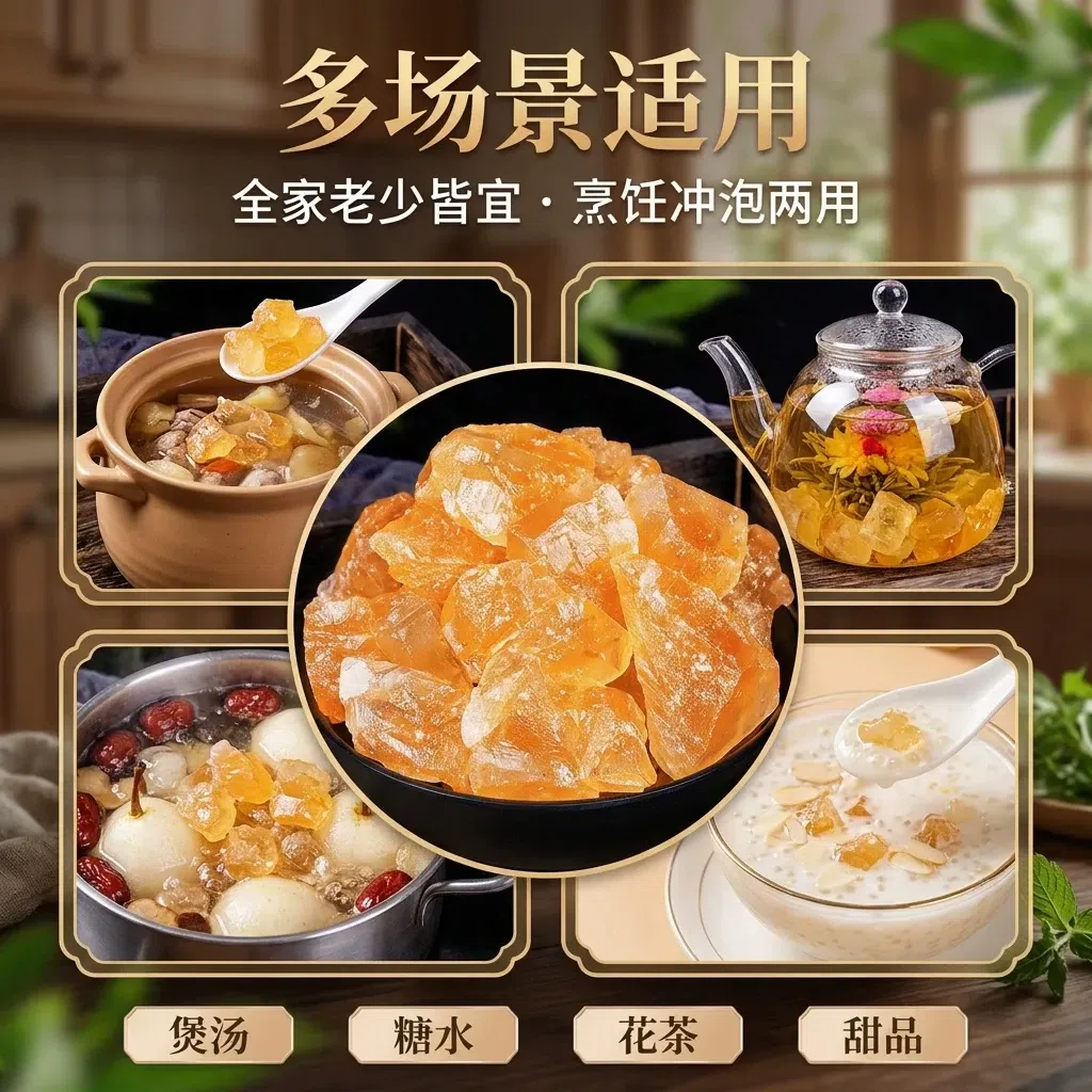 Yellow Rock Sugar 250g*1Bag 250 g