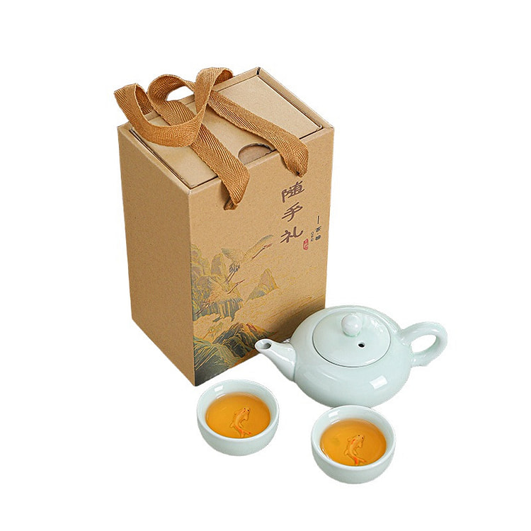 青瓷壶 一壶二茶宠杯 千里江山礼盒 1 盒