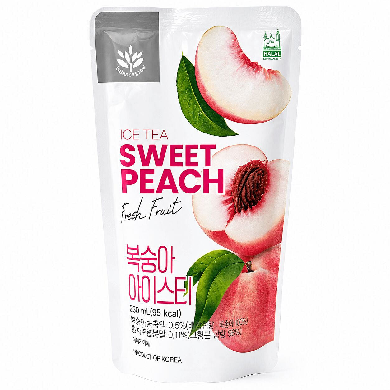 Ice Ade Drink Pouch, Sweet Peach 7.77oz each 1 each