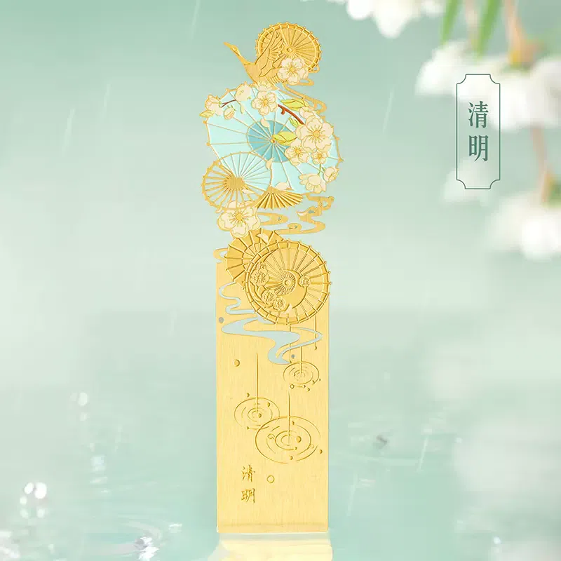 GiftsfromtheForbiddenCity – 24 Solar Terms Metal Bookmark – Qingming Festival 100 g