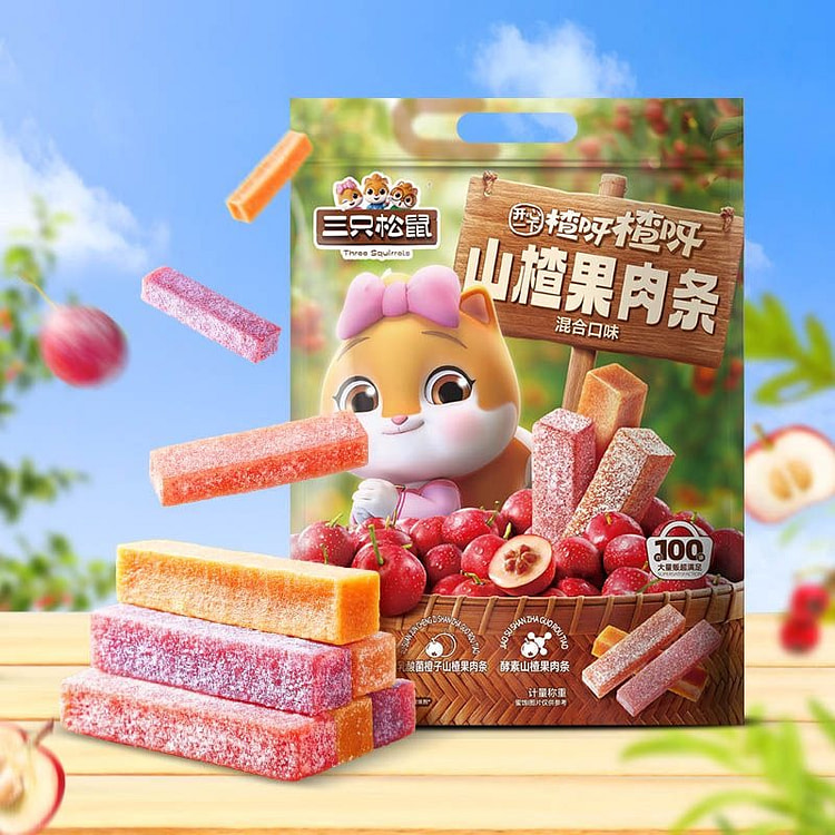 三只松鼠山楂果肉条500g山楂干山楂条解馋小零食 500 克