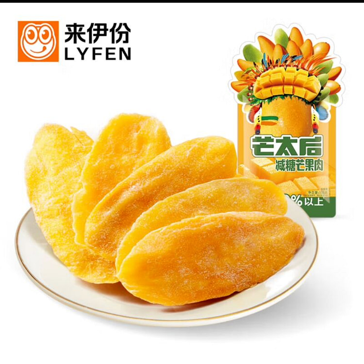 来伊份芒太后金芒果肉芒果干蜜饯果脯小吃108g*3