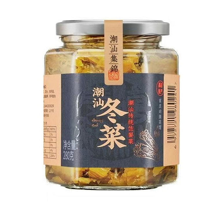 潮汕集锦地都冬菜海鲜砂锅粥配菜调料品腌制咸菜榨菜 280 克