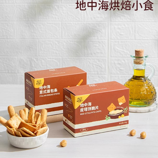 原豆复兴 地中海意式面包条酥脆饼干 90g*1盒
