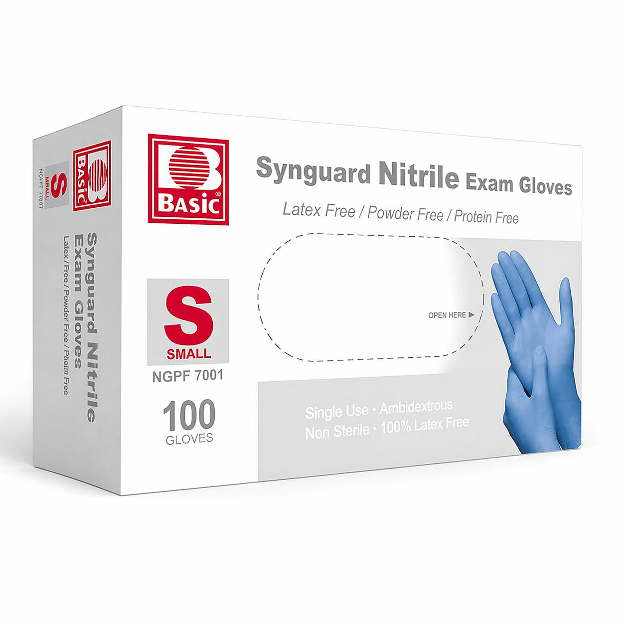INTCO SYNGUARD BLUE NITRILE EXAM GLOVES SMALL 1 case