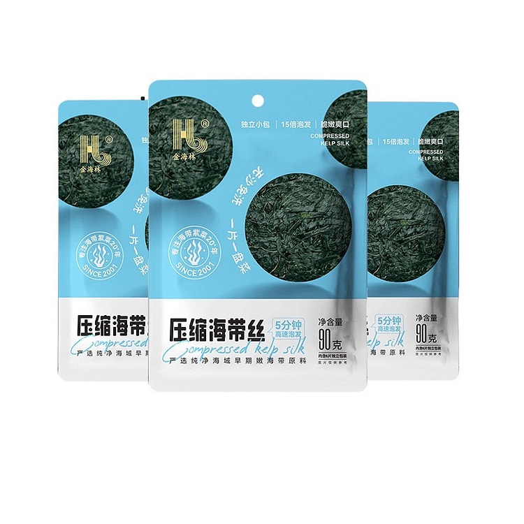 金海林干货凉拌火锅压缩海带丝90g*3袋