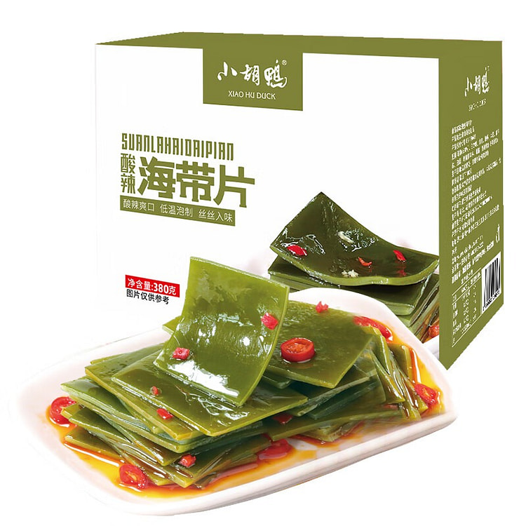 小胡鸭酸辣海带片休闲零食卤味熟食素食海带380g