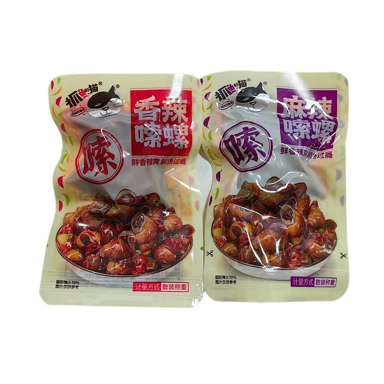 抓鱼的猫香辣麻辣嗦螺25g*2包 2 包