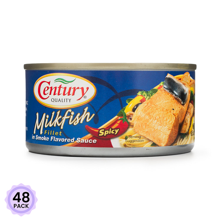 Century 香辣烟熏虱目鱼块 6.5 盎司*48 包
