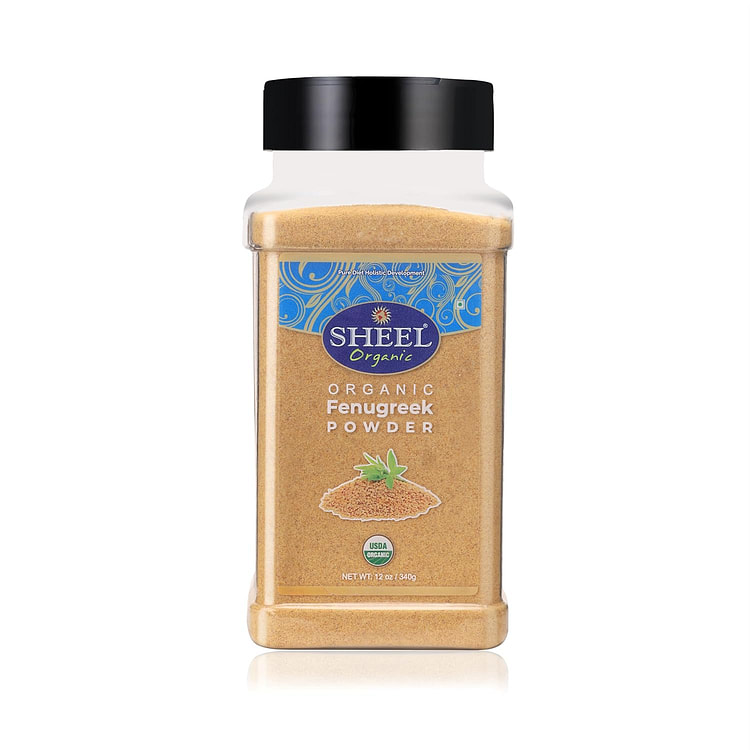 SHEEL Organic Feugreek Powder, USDA - 12 oz / 340g 1 each