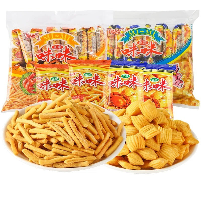 Mixed flavor of Mimi Shrimp Strips 10g * 10 packs 100 g