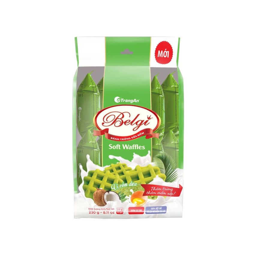 BELGI SOFT WAFFLES COCONUT PANDAN 8.1 ออนซ์