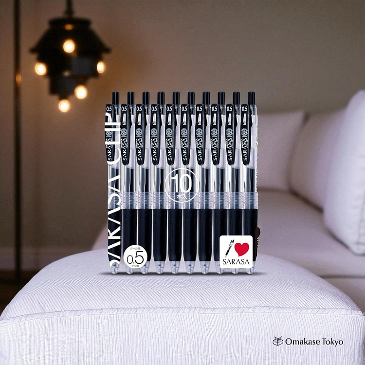 Zebra Sarasa Clip Gel Black 10 Ballpoint Pen