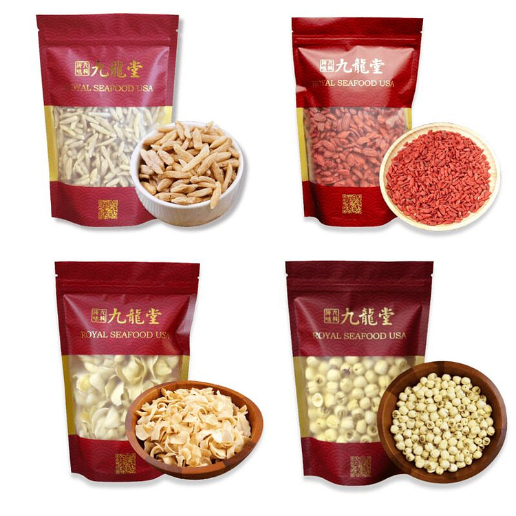 经典干货莲子百合麦冬枸杞8ozx4组合装 煲汤煮粥 4 包