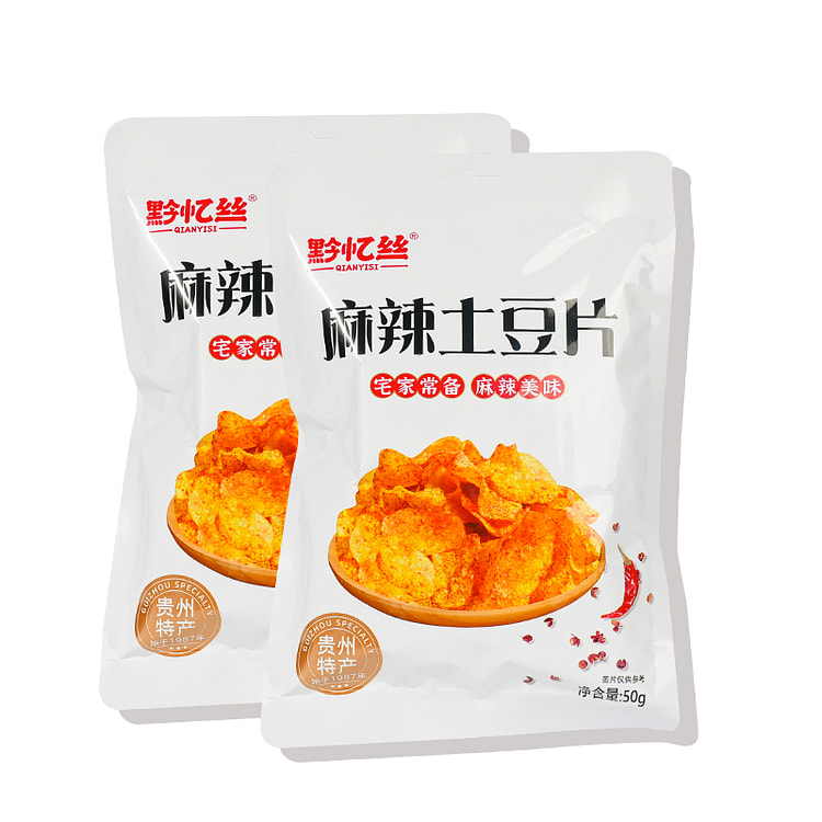 黔忆丝 麻辣土豆片土豆片洋芋片小吃 50g*3袋