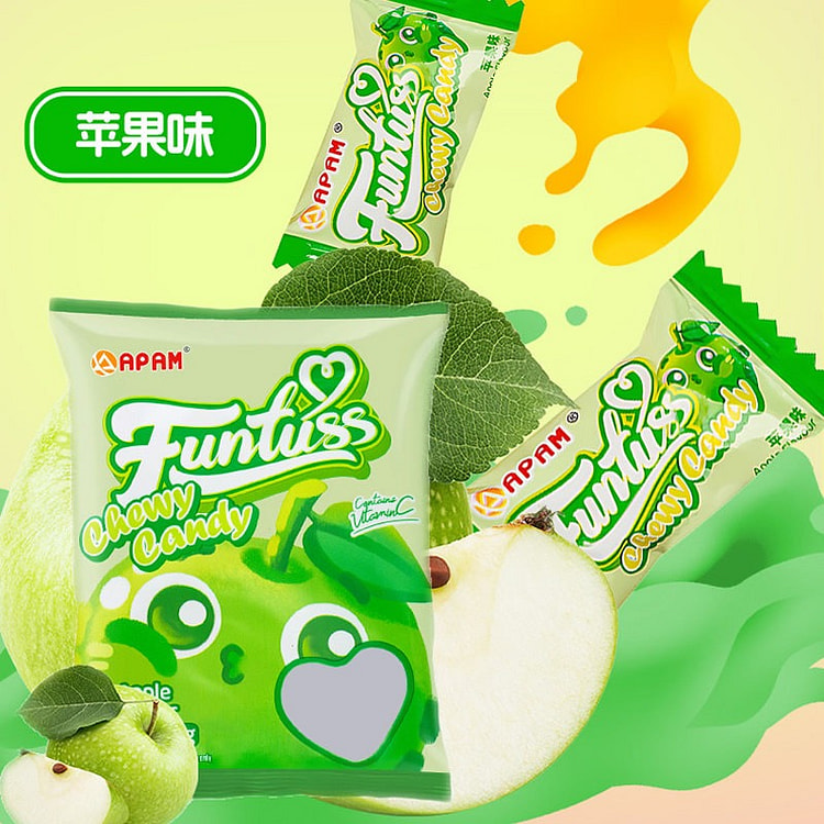 马来西亚欢特思水果软糖苹果味30g*3袋零食糖果 90 克