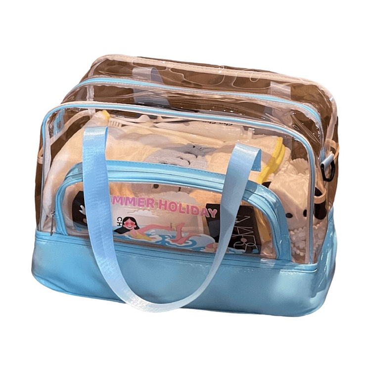 Dry-wet Separated Wimming Bag 41.5*28*19cm -Blue 1 count