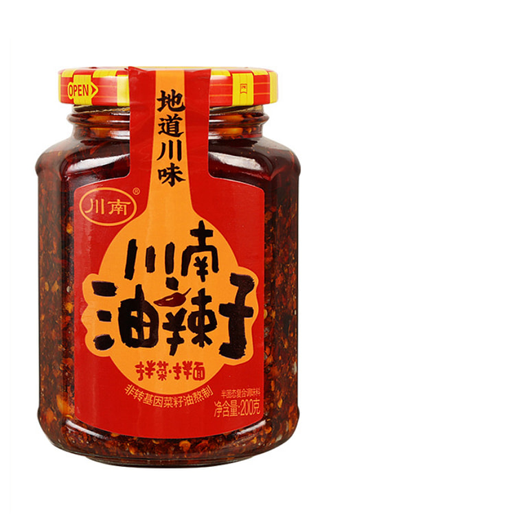 川南油辣子蘸料红油辣椒酱四川油泼辣子凉拌菜香辣酱下饭菜辣椒油200g*1瓶
