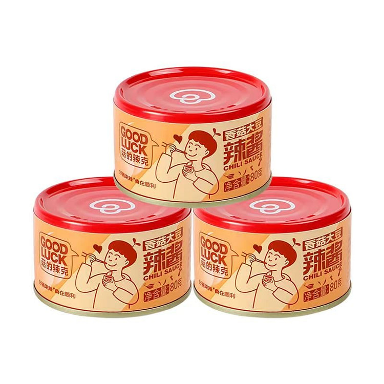 菇的辣克  香菇大豆辣酱  80g*3罐