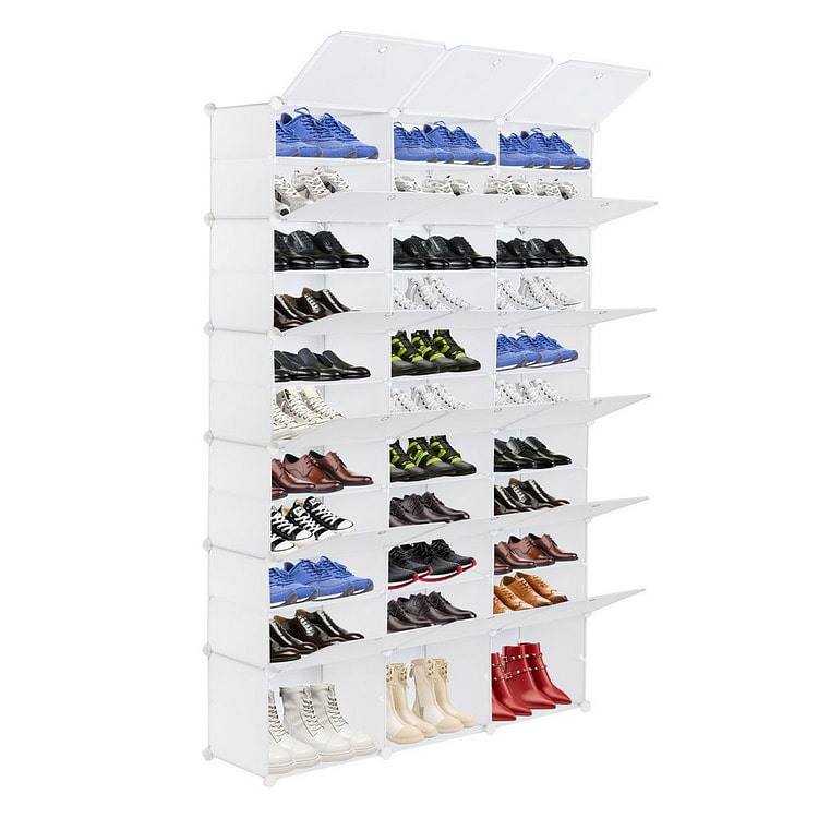 White 12-Tier Portable 72 Pair Shoe Rack Organizer 1 each