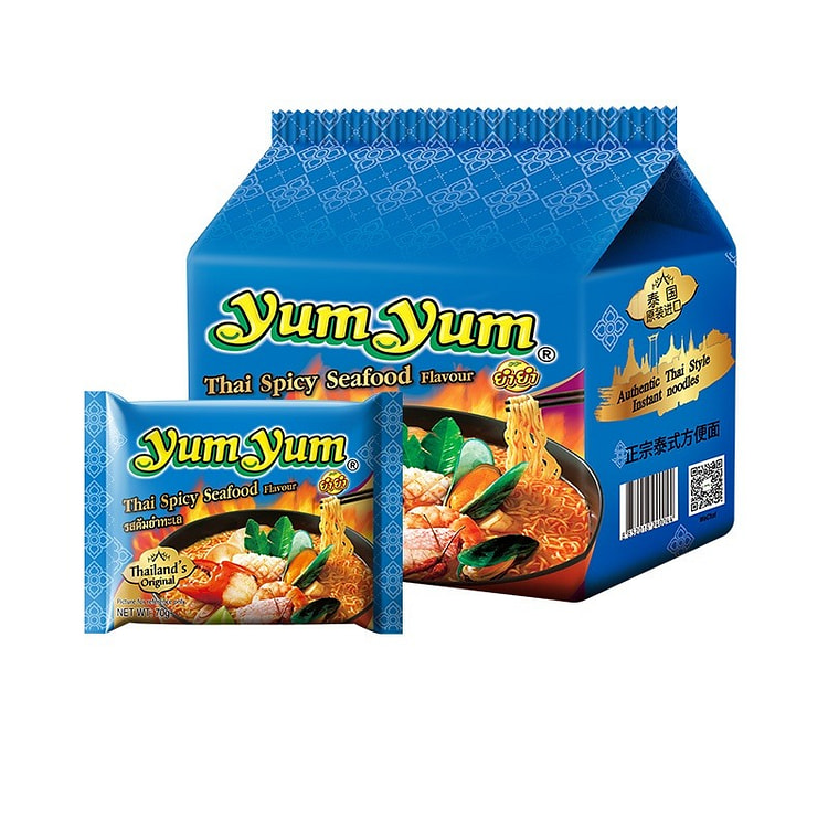 进口yumyum香辣海鲜方便面 350g