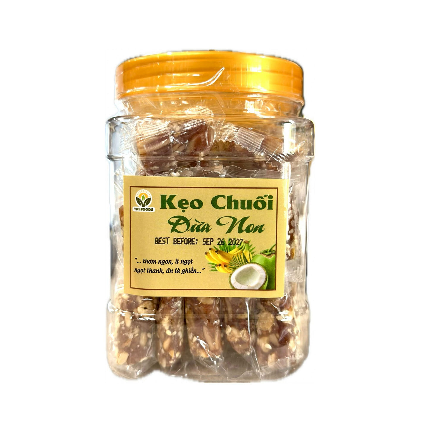 Banana Young Coconut Candy 500g 1 bottle
