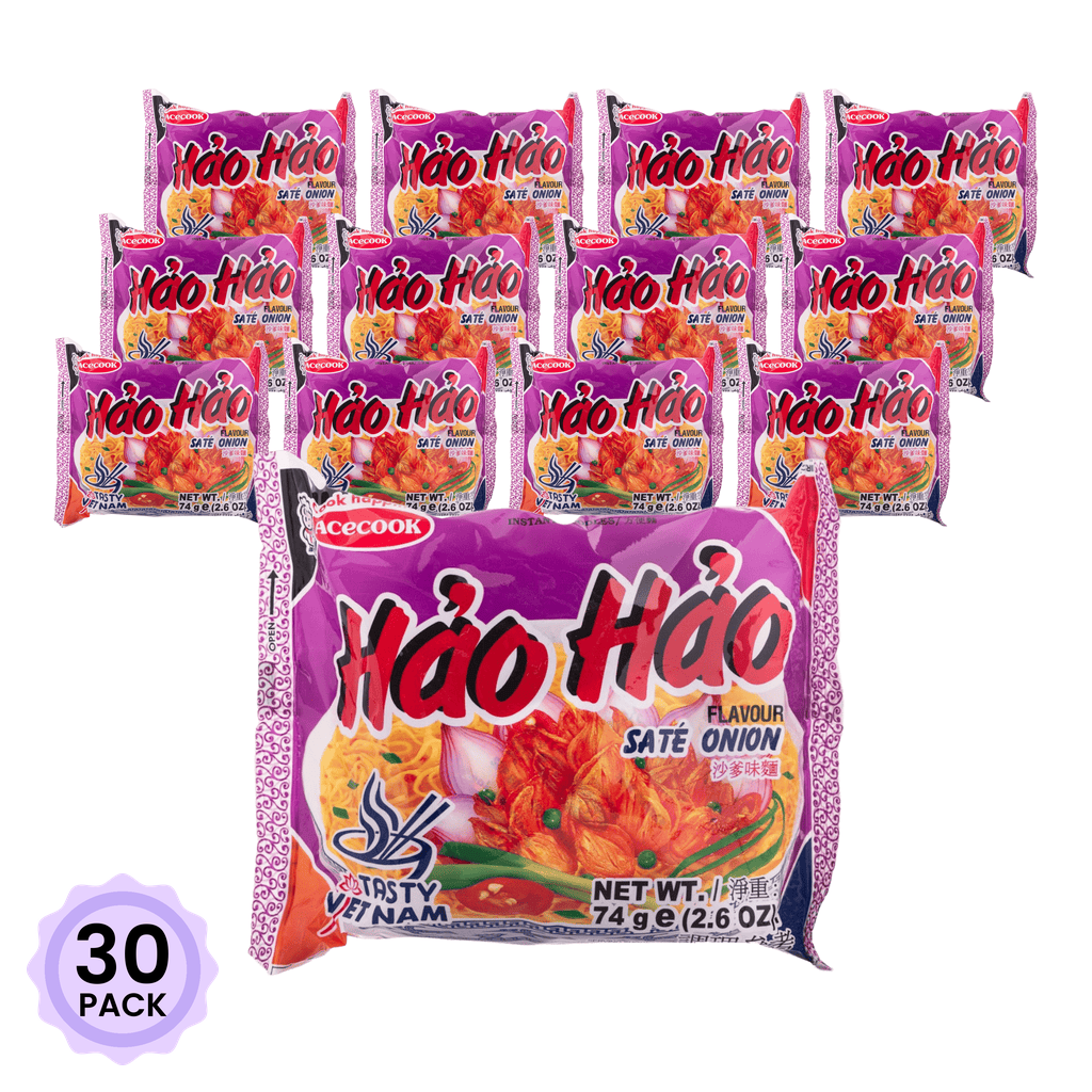 Get Acecook HAO HAO SATE ONION NOODLE 2.82 oz*30 pack Delivered