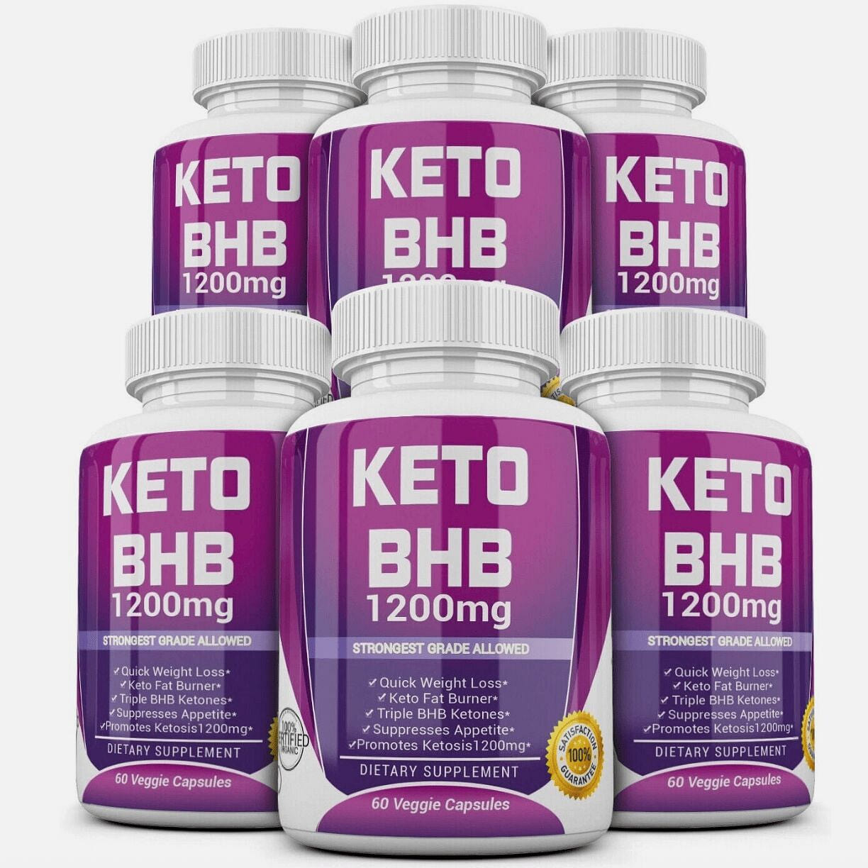 6 X KETO BHB 1200mg PURE Ketone FAT BURNER Weight 1 bottle