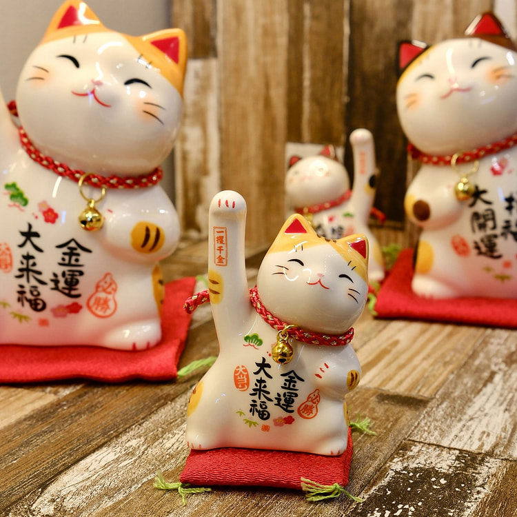 日本 药师窑 招财猫 M/S（礼盒装）-S（招财） 1 个