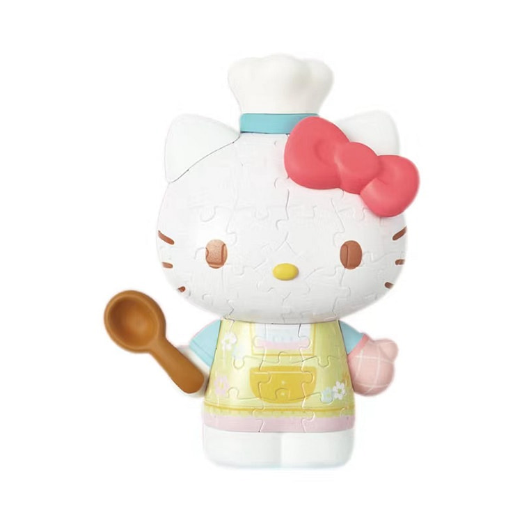 【中国直邮】 FOXTAIL Hello Kitty立体拼图 玩具 卡通 生日礼物 礼品 潮玩 手办-居家LOOK 1个